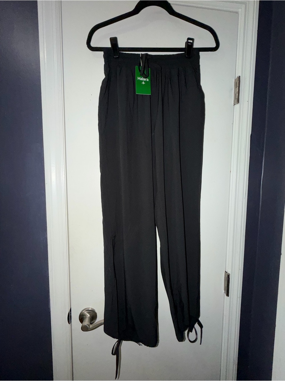 HALARA Black Drawstring Track Pants - Picture 1 of 5